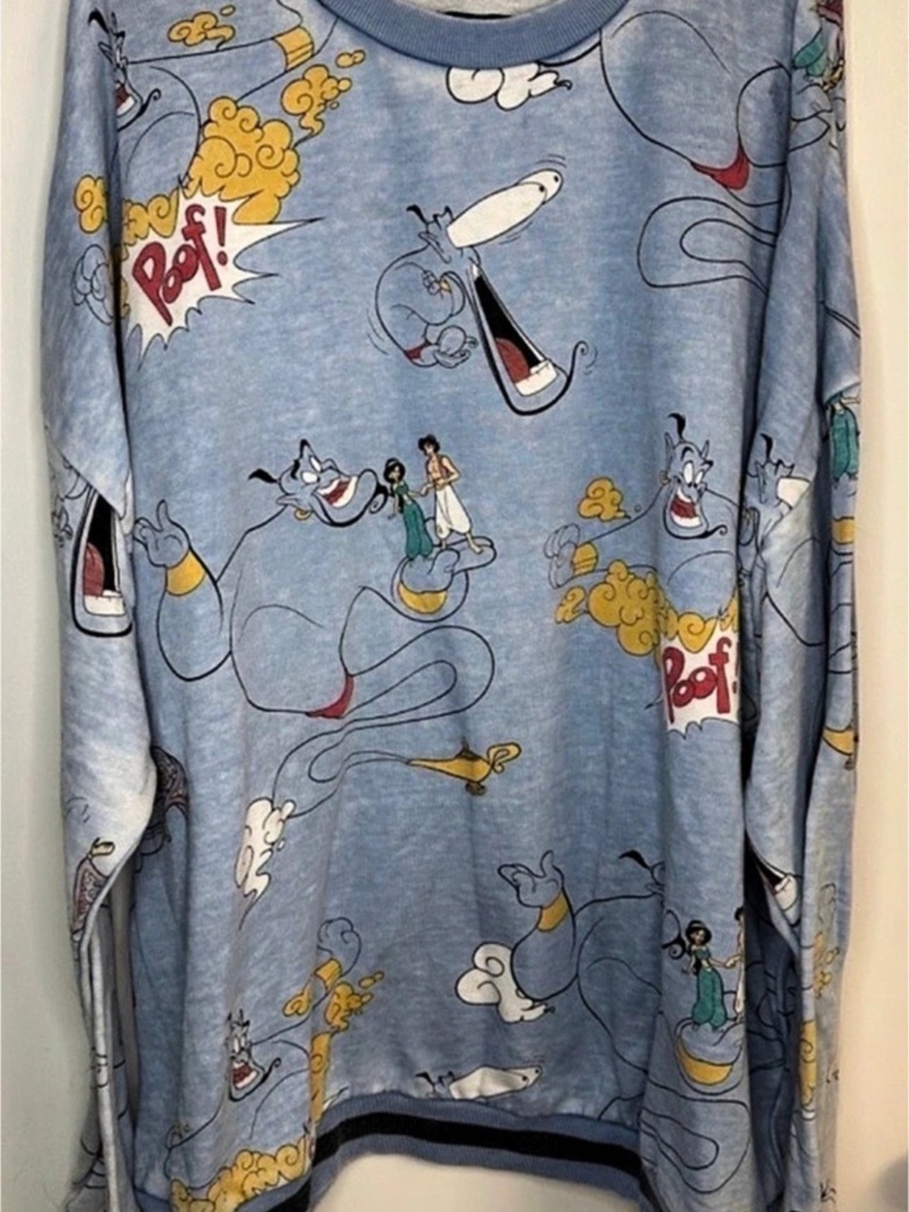 Disney Aladdin Genie Graphic Sweatshirt (Blue) 2XL